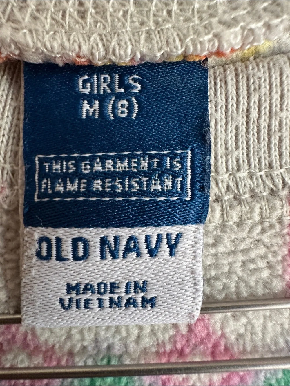 Old Navy Cream Fair Isle Crewneck Sweater with Multicolor Pattern